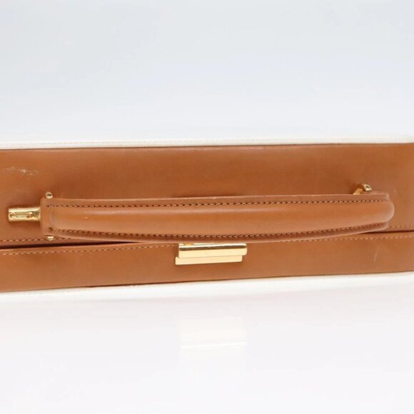 GUCCI Hand Bag Leather 2way White Gold - Picture 7 of 14